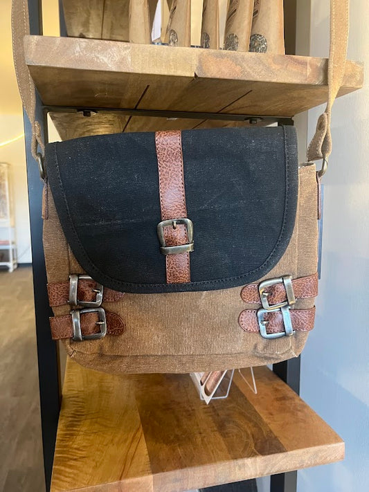 Buckled Brown Sugar Crossbody