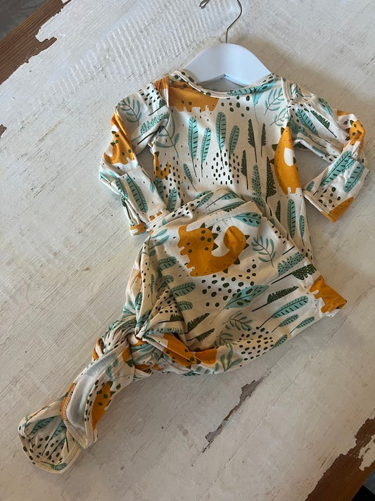 Dinosaur Knotted Gown