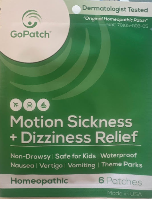 GoPatch Motion Sickness + Dizziness Relief Patches