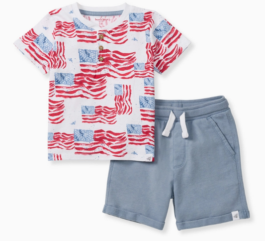 Flags Infant Shorts Set