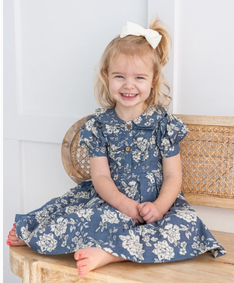 Floral Puffed Sleeve Dress