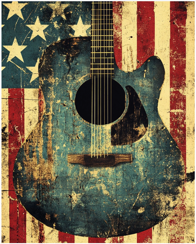 Folk Guitar Print