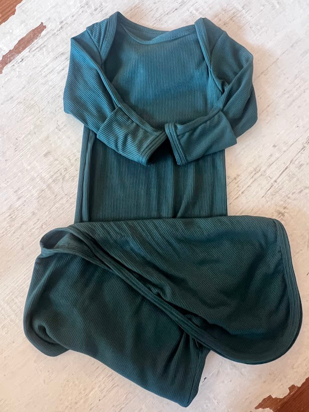 Forest Green Knotted Gown