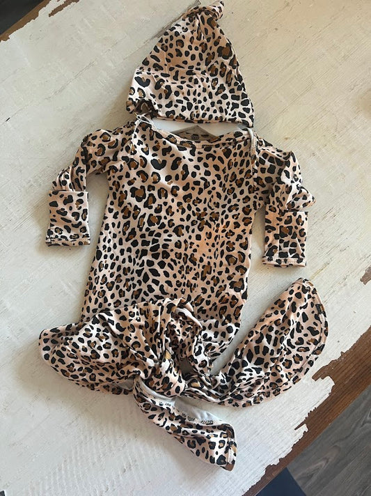Leopard Knotted Gown
