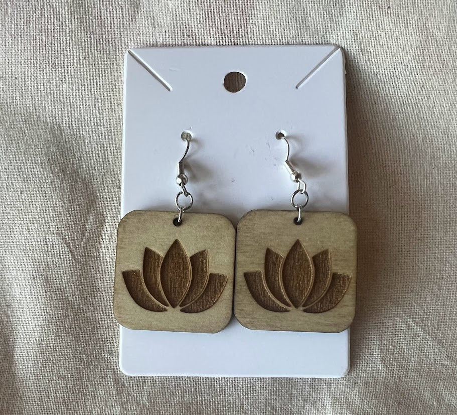 Wooden EO Earrings