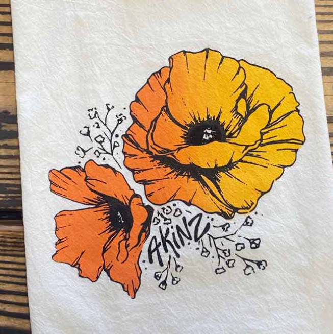 Poppy Tea Towel