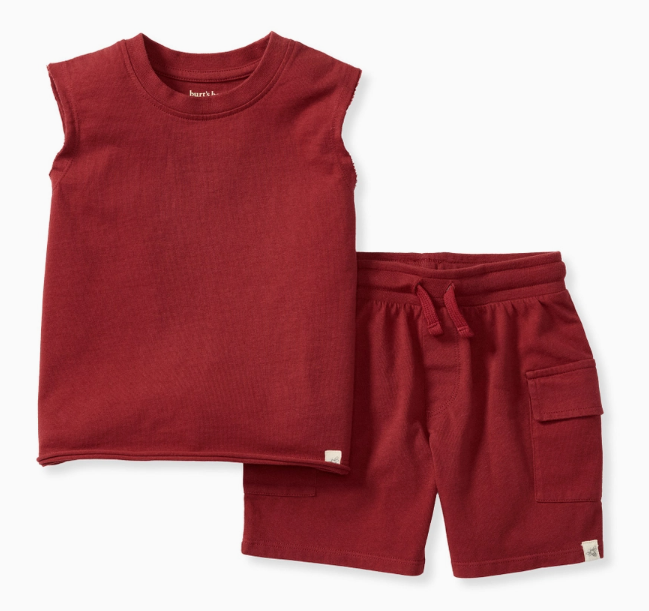 Red Shorts Set