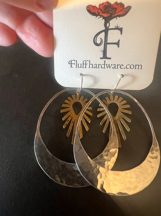 Sol Earrings Silver & Gold