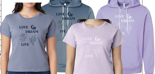 Love Dream Live Lavender Tee